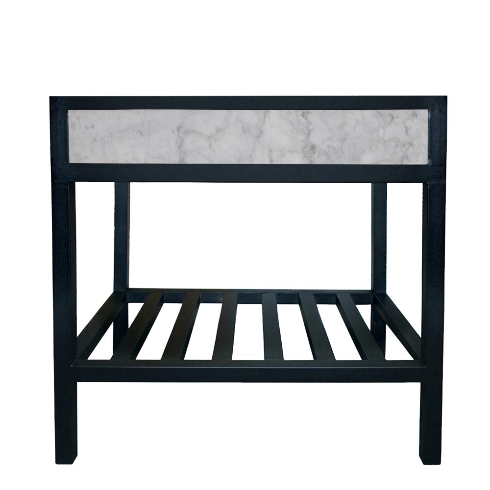 Native Trails 36" Cuzco Handcrafted Steel Bathroom Vanity Base with Copper Insets