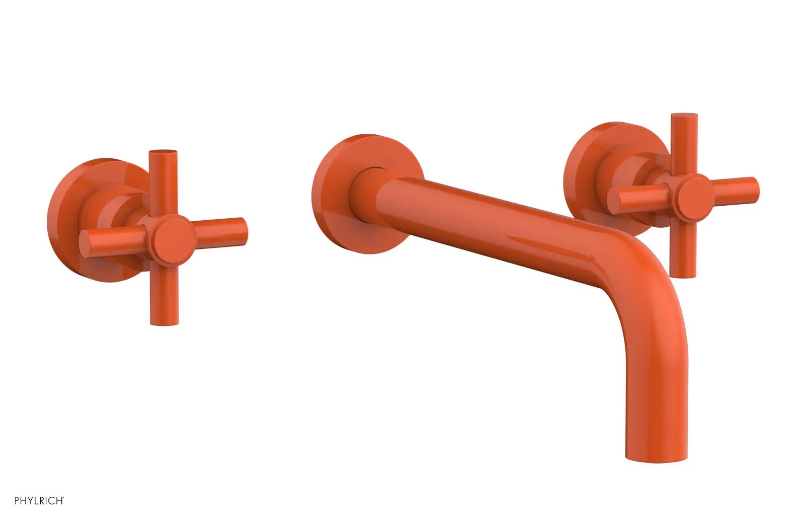 Phylrich BASIC Wall Tub Set 10" Spout - Tubular Cross Handles by Phylrich