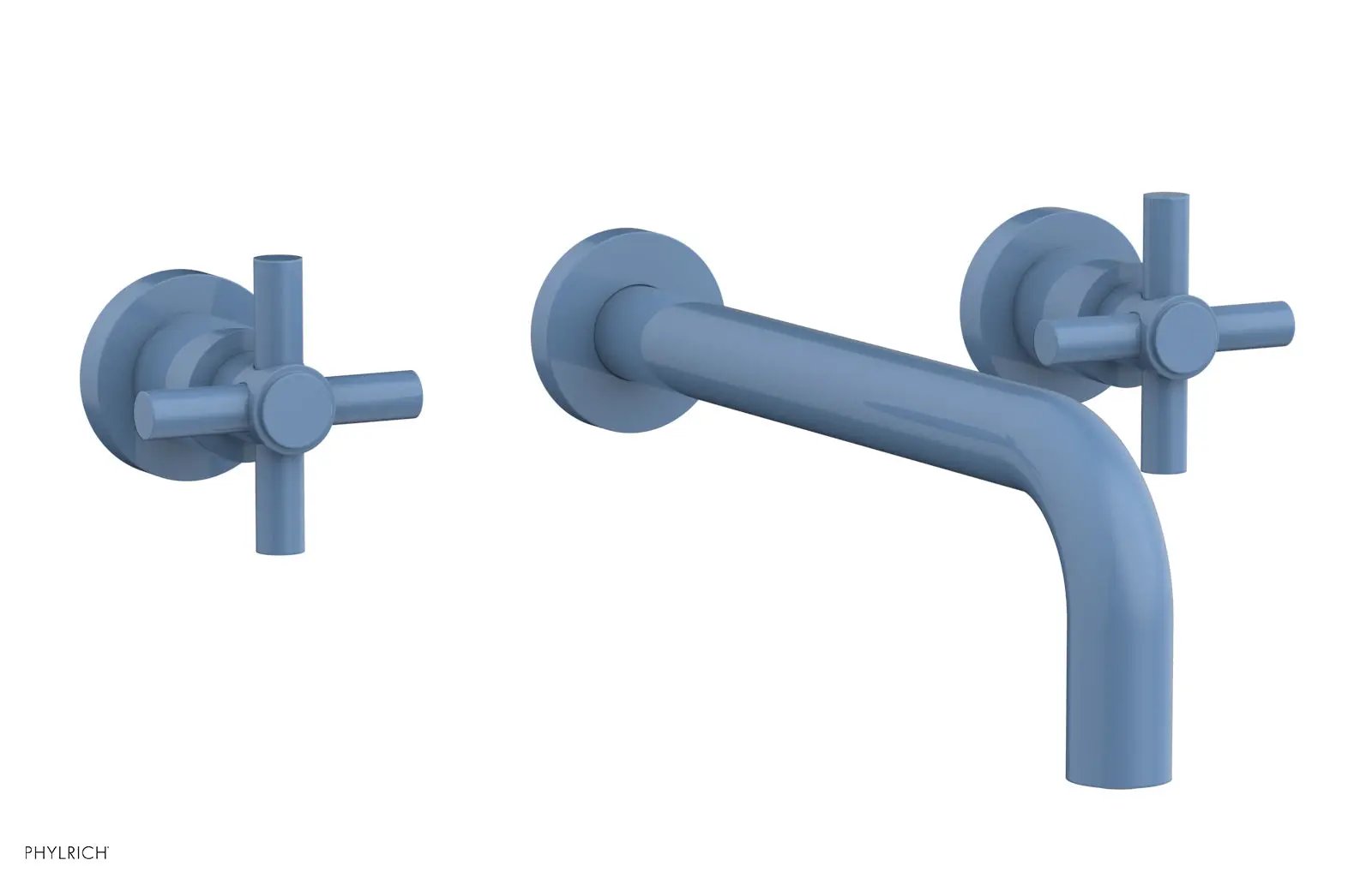 Phylrich BASIC Wall Tub Set 10" Spout - Tubular Cross Handles by Phylrich