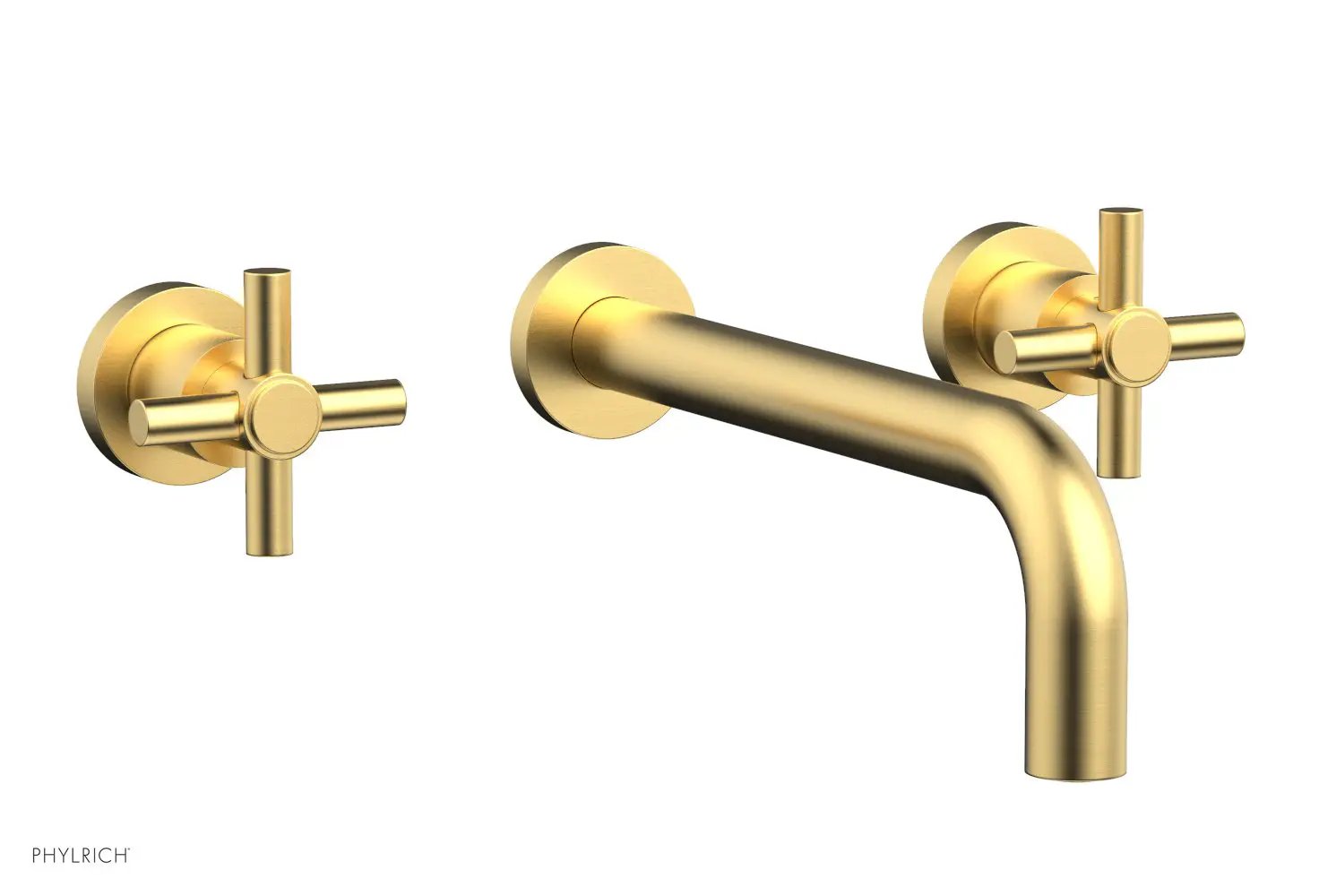 Phylrich BASIC Wall Tub Set 10" Spout - Tubular Cross Handles by Phylrich