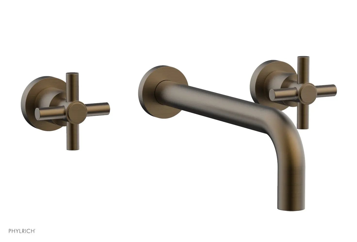 Phylrich BASIC Wall Tub Set 10" Spout - Tubular Cross Handles by Phylrich