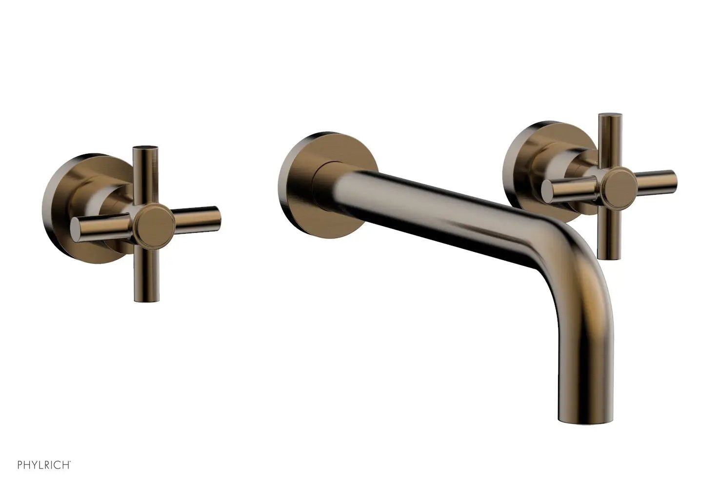 Phylrich BASIC Wall Tub Set 10" Spout - Tubular Cross Handles by Phylrich