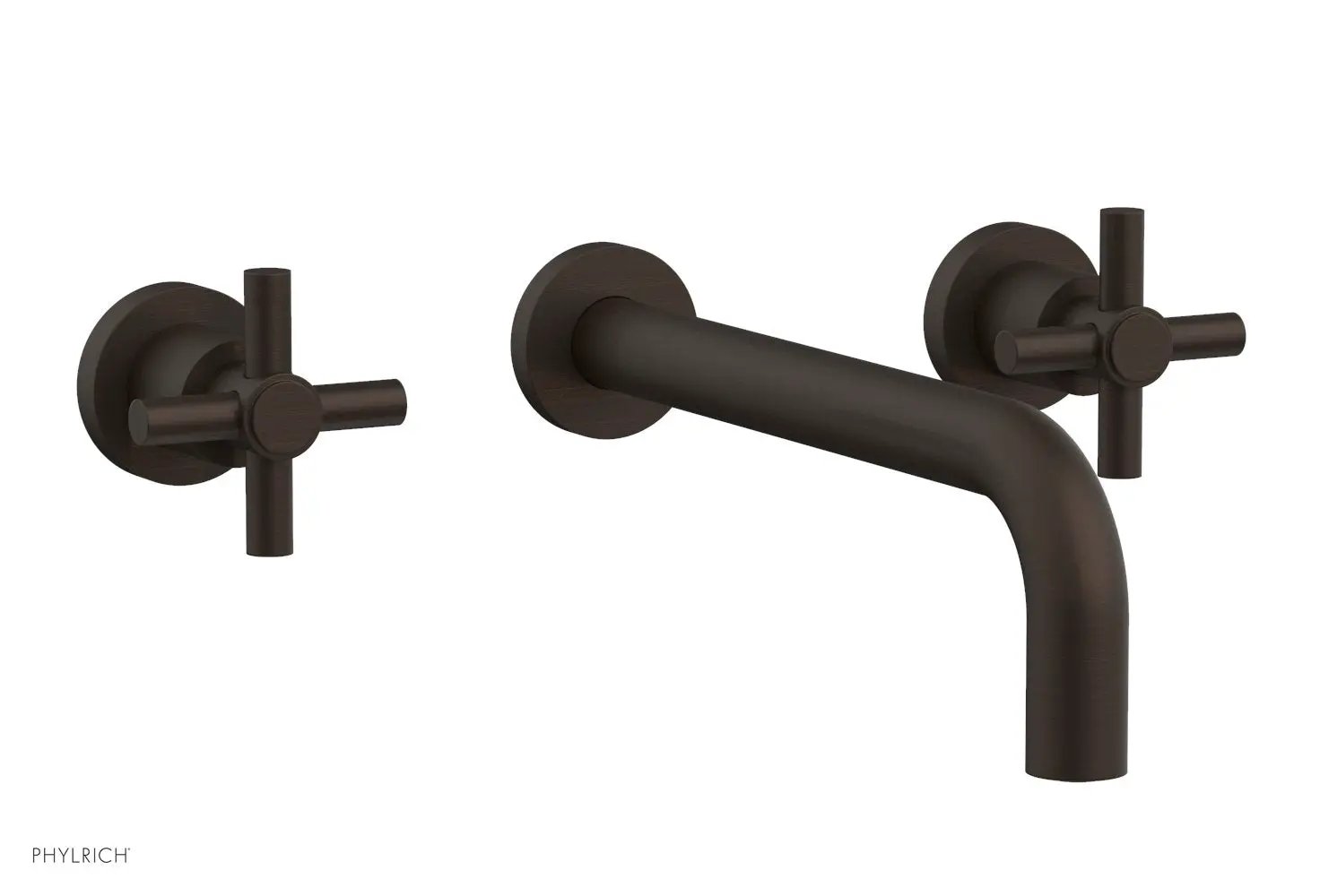 Phylrich BASIC Wall Tub Set 10" Spout - Tubular Cross Handles by Phylrich