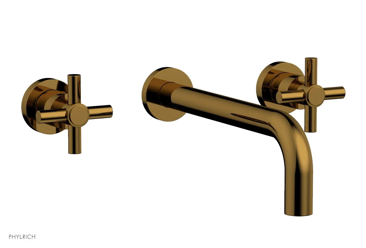 Phylrich BASIC Wall Tub Set 10" Spout - Tubular Cross Handles by Phylrich
