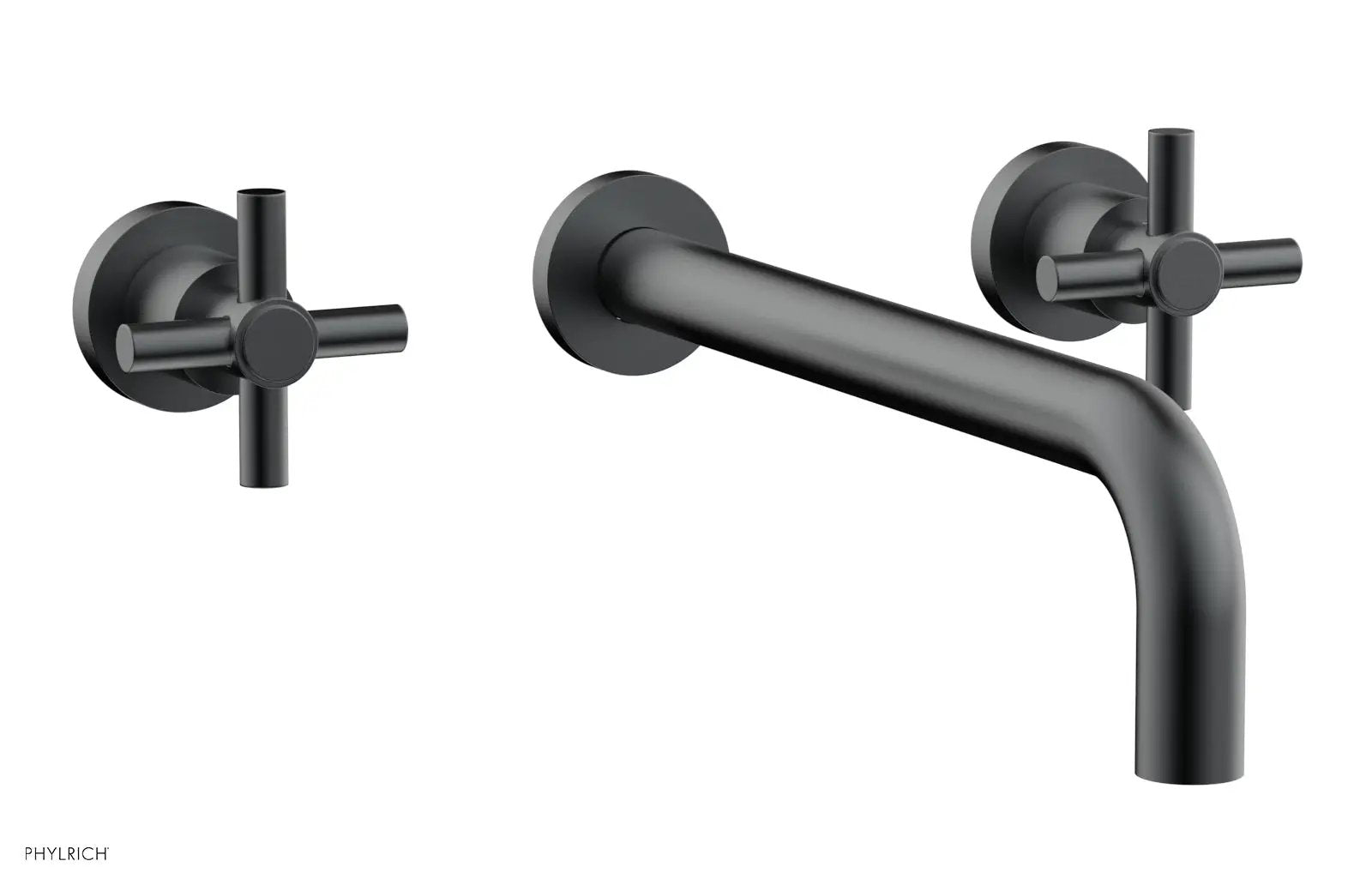 Phylrich BASIC Wall Tub Set 12" Spout - Tubular Cross Handles by Phylrich