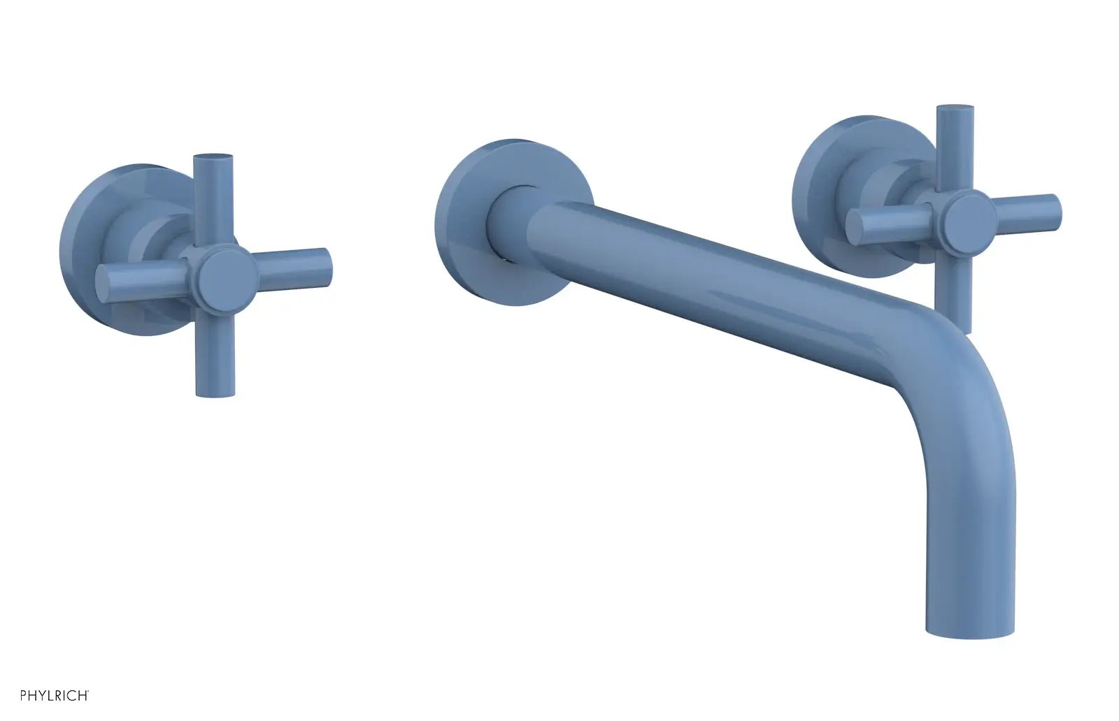 Phylrich BASIC Wall Tub Set 12" Spout - Tubular Cross Handles by Phylrich