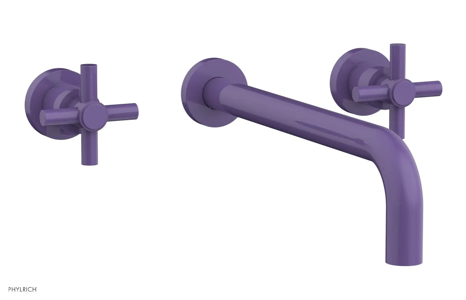 Phylrich BASIC Wall Tub Set 12" Spout - Tubular Cross Handles by Phylrich