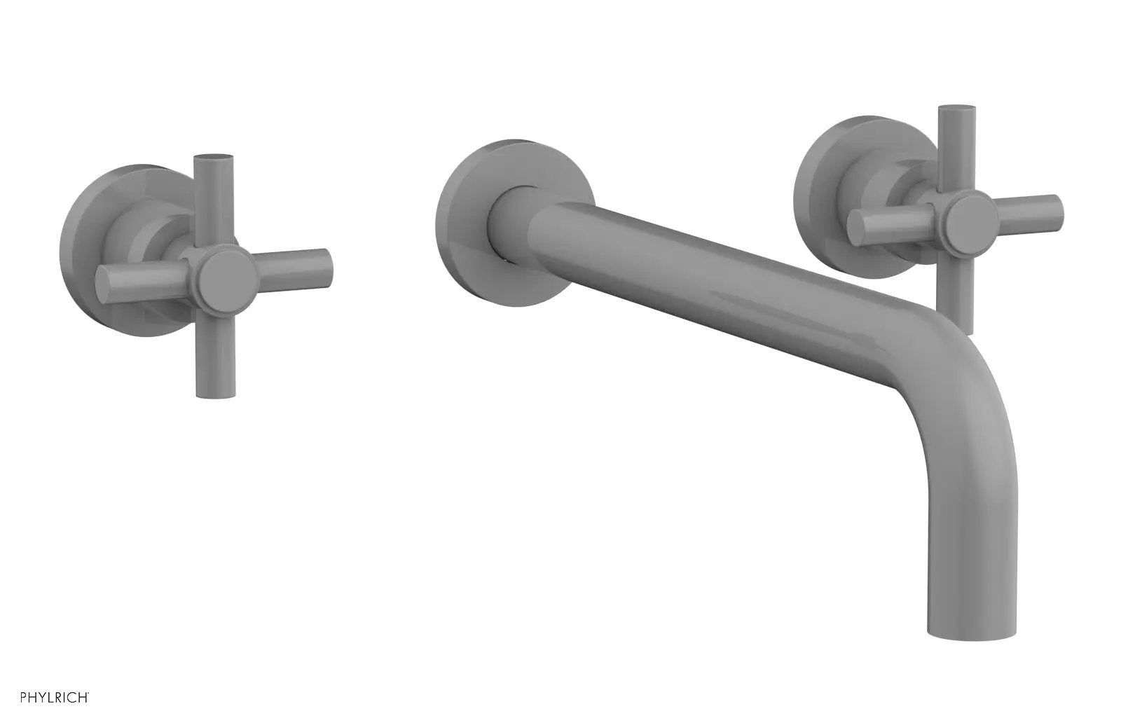 Phylrich BASIC Wall Tub Set 12" Spout - Tubular Cross Handles by Phylrich