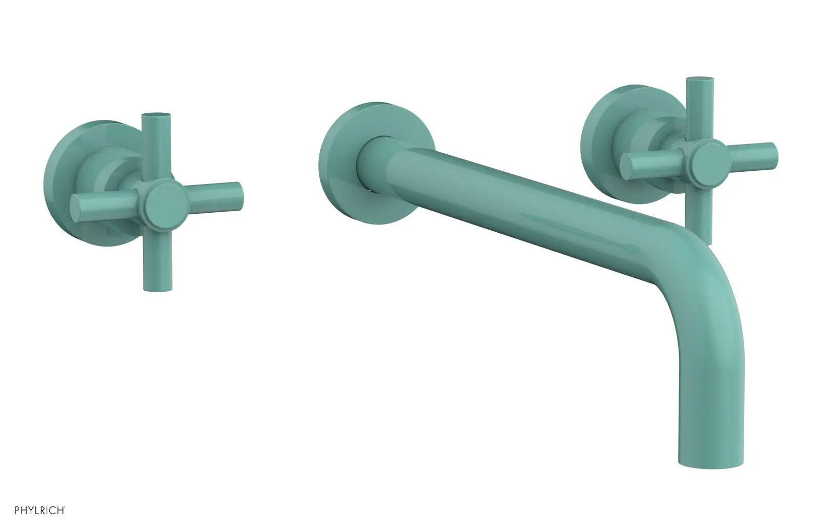Phylrich BASIC Wall Tub Set 12" Spout - Tubular Cross Handles by Phylrich