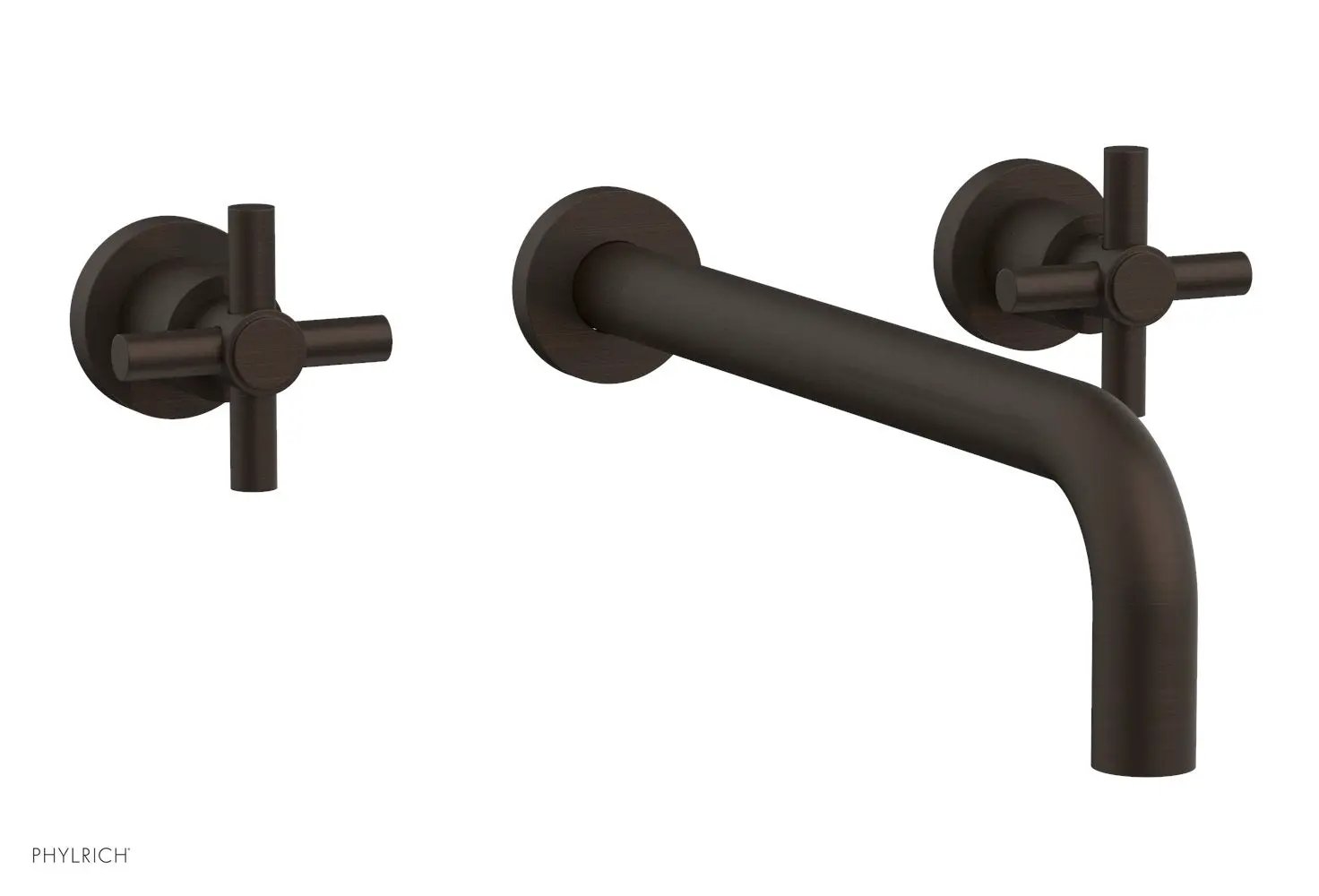 Phylrich BASIC Wall Tub Set 12" Spout - Tubular Cross Handles by Phylrich