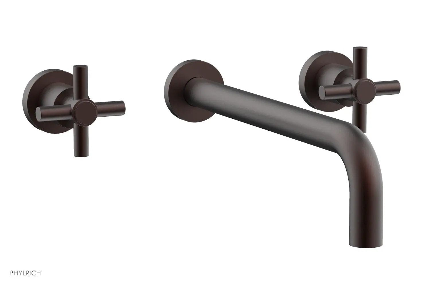 Phylrich BASIC Wall Tub Set 12" Spout - Tubular Cross Handles by Phylrich