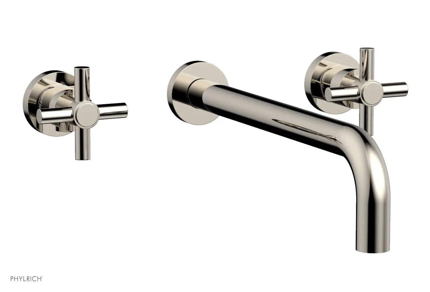 Phylrich BASIC Wall Tub Set 12" Spout - Tubular Cross Handles by Phylrich