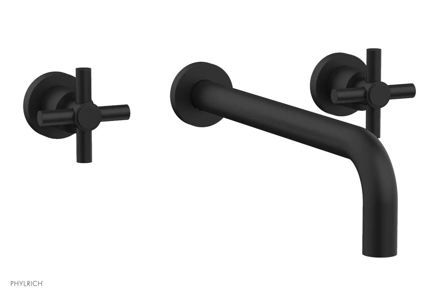 Phylrich BASIC Wall Tub Set 12" Spout - Tubular Cross Handles by Phylrich