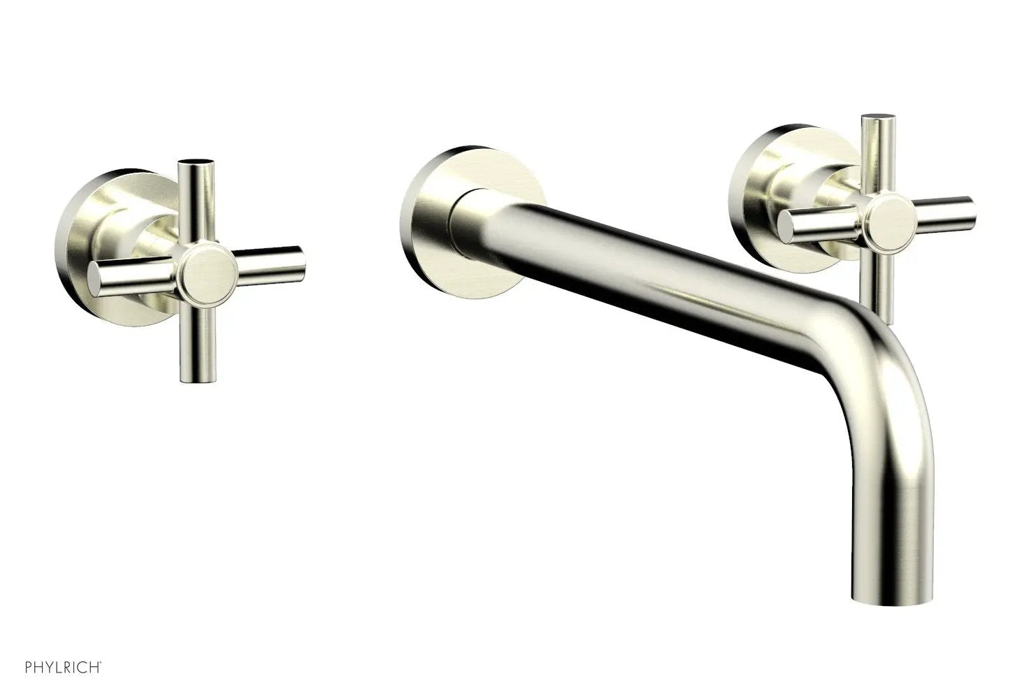 Phylrich BASIC Wall Tub Set 12" Spout - Tubular Cross Handles by Phylrich