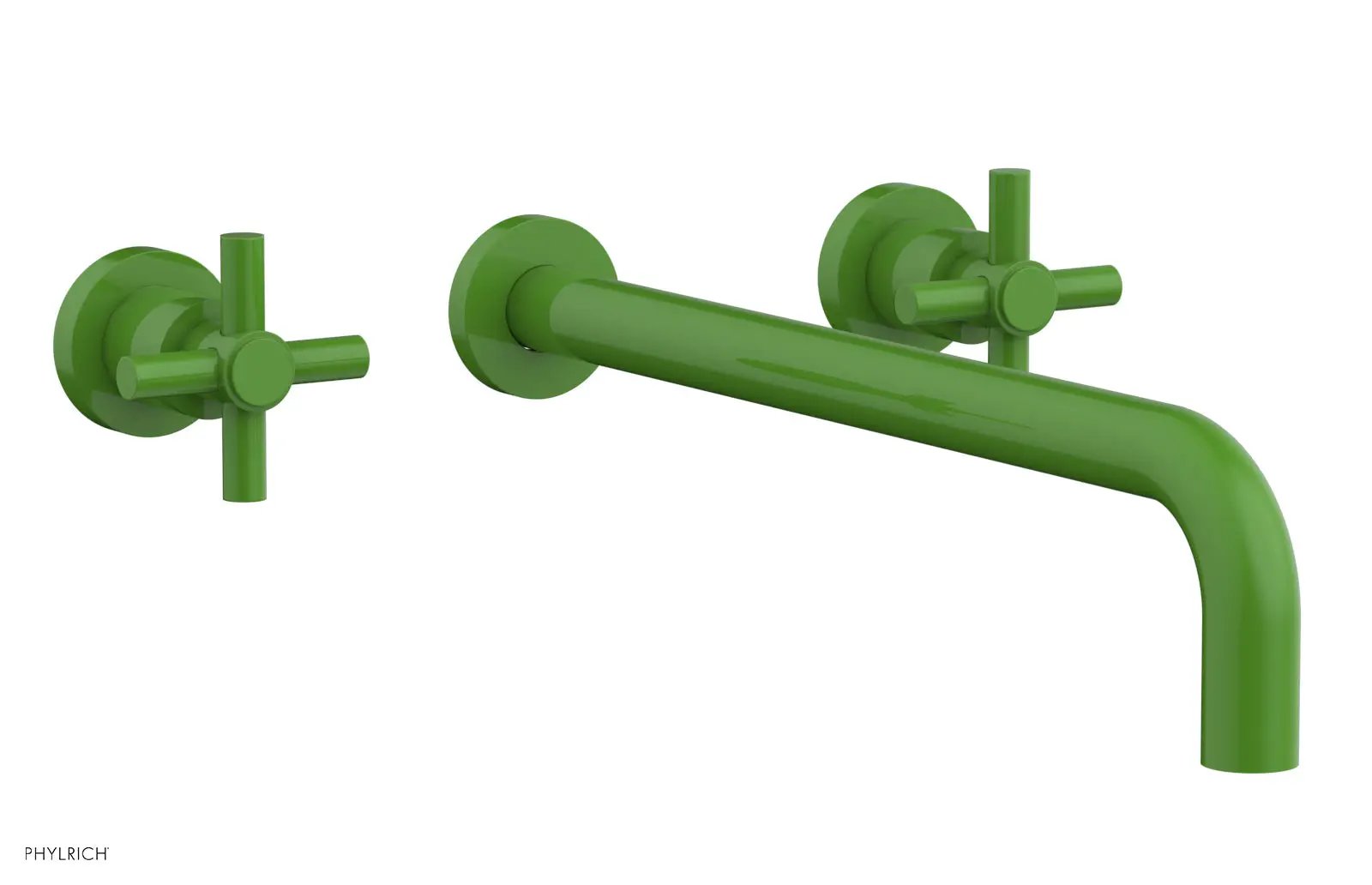 Phylrich BASIC Wall Tub Set 14" Spout - Tubular Cross Handles by Phylrich