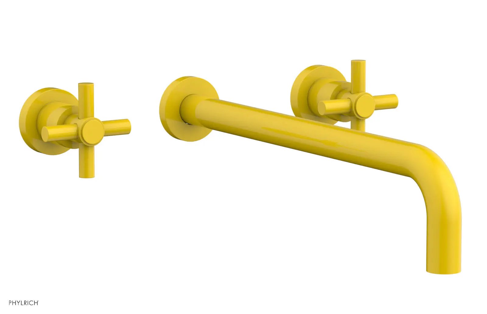 Phylrich BASIC Wall Tub Set 14" Spout - Tubular Cross Handles by Phylrich