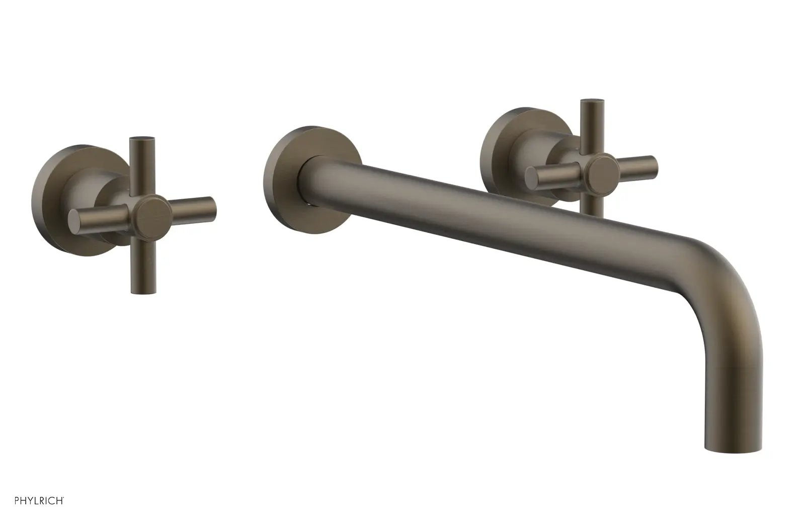 Phylrich BASIC Wall Tub Set 14" Spout - Tubular Cross Handles by Phylrich