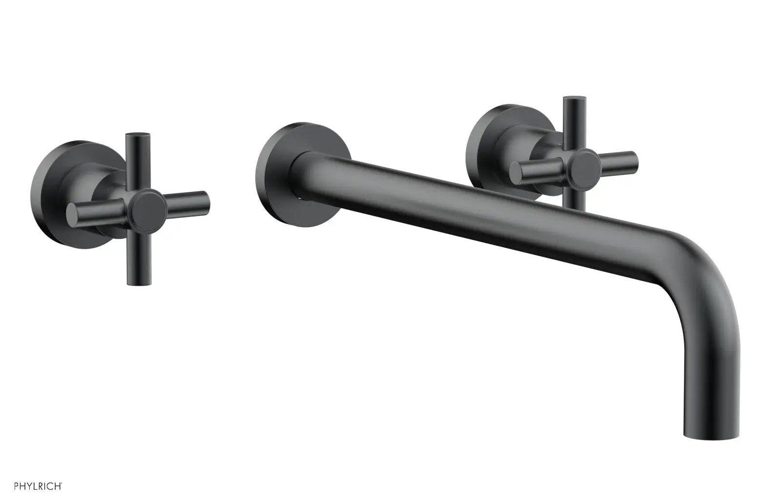 Phylrich BASIC Wall Tub Set 14" Spout - Tubular Cross Handles by Phylrich