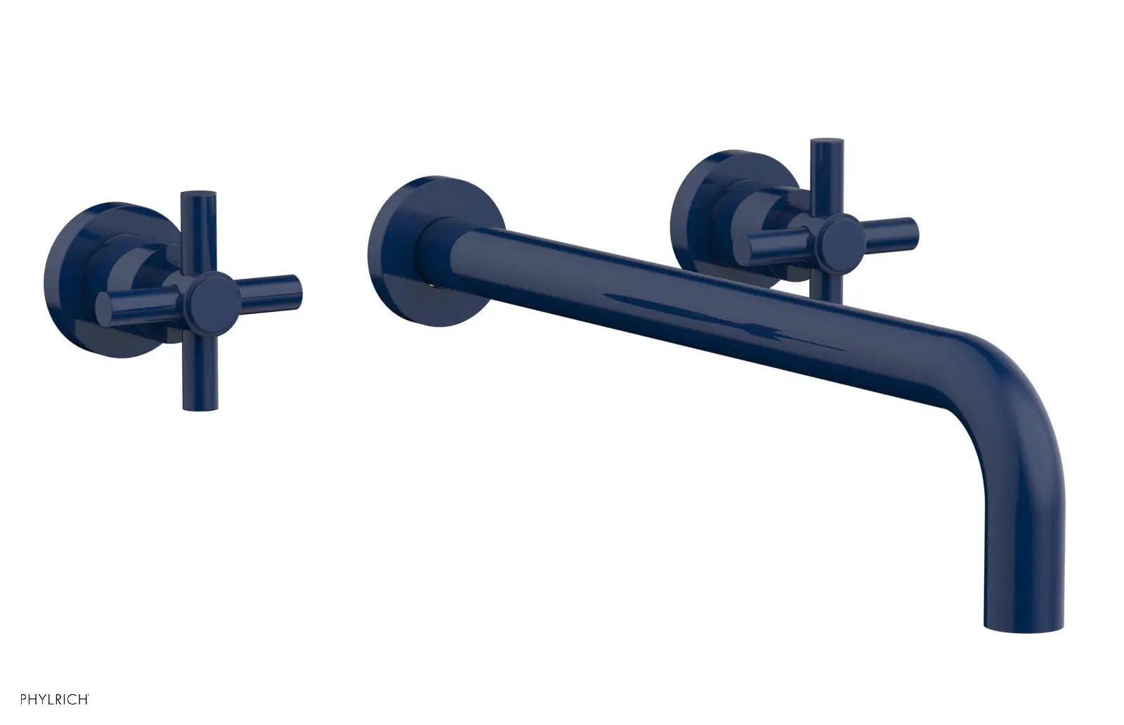 Phylrich BASIC Wall Tub Set 14" Spout - Tubular Cross Handles by Phylrich
