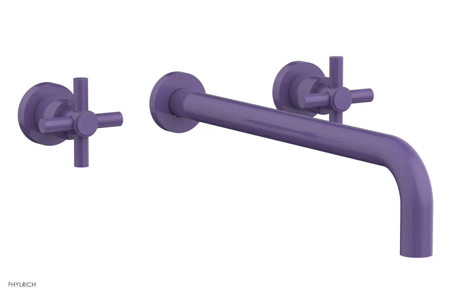 Phylrich BASIC Wall Tub Set 14" Spout - Tubular Cross Handles by Phylrich