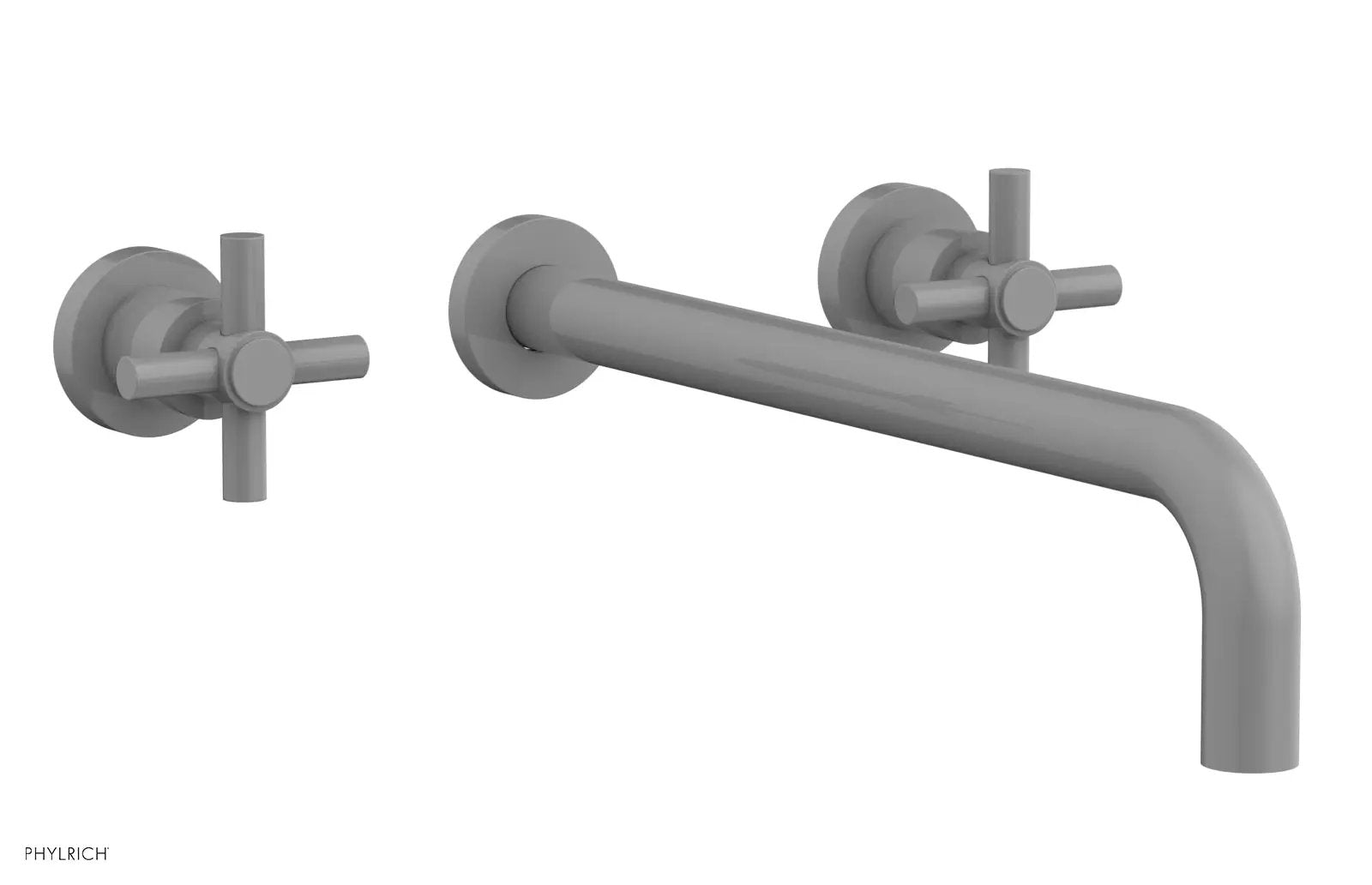 Phylrich BASIC Wall Tub Set 14" Spout - Tubular Cross Handles by Phylrich