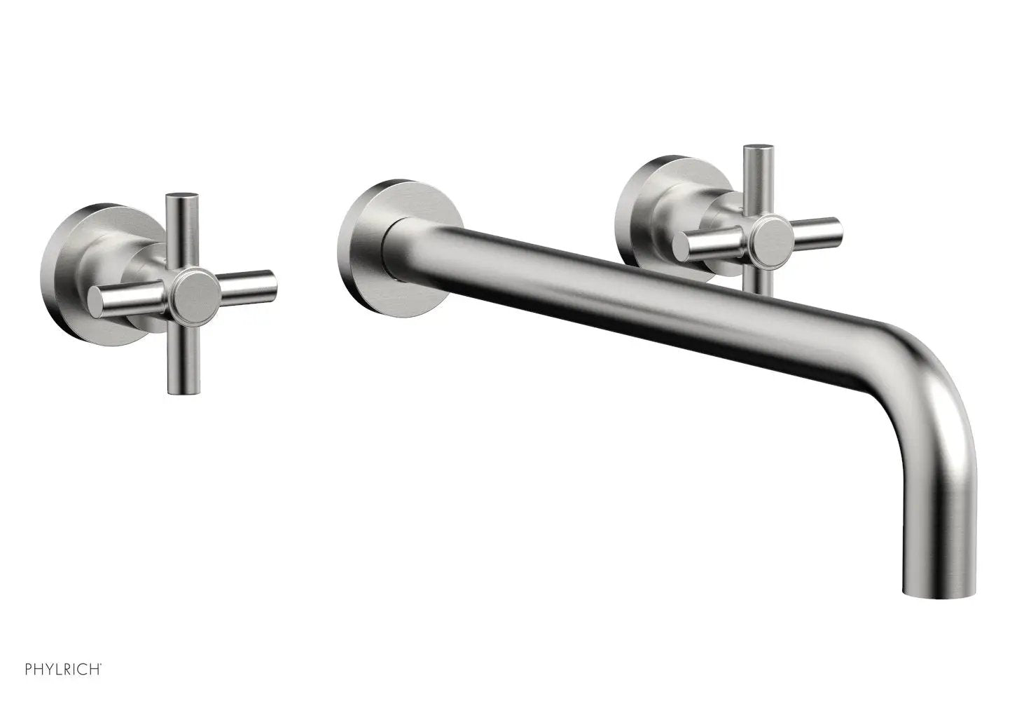 Phylrich BASIC Wall Tub Set 14" Spout - Tubular Cross Handles by Phylrich