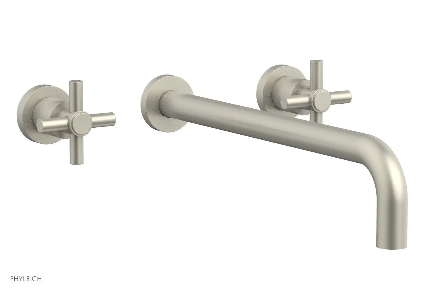 Phylrich BASIC Wall Tub Set 14" Spout - Tubular Cross Handles by Phylrich