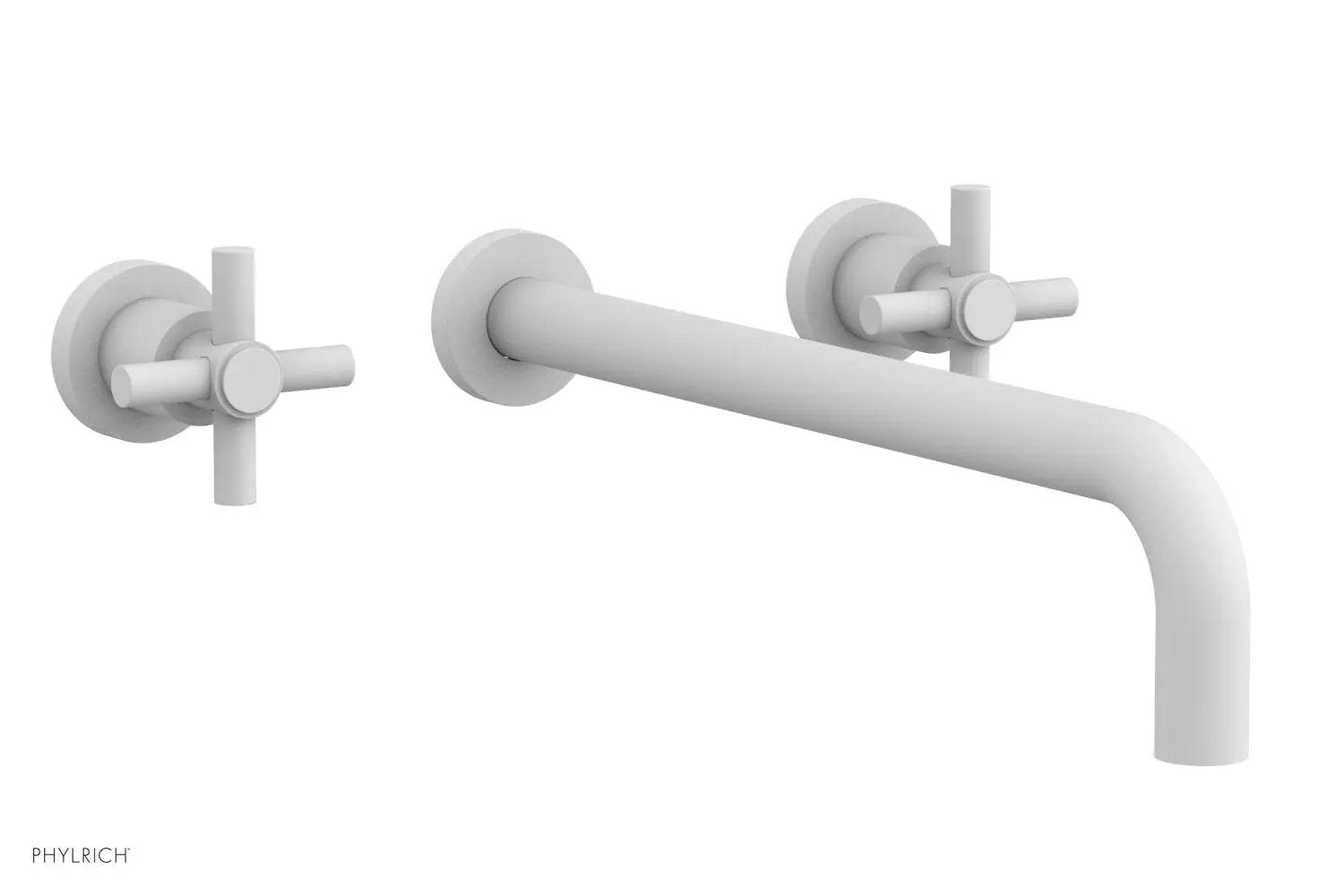Phylrich BASIC Wall Tub Set 14" Spout - Tubular Cross Handles by Phylrich