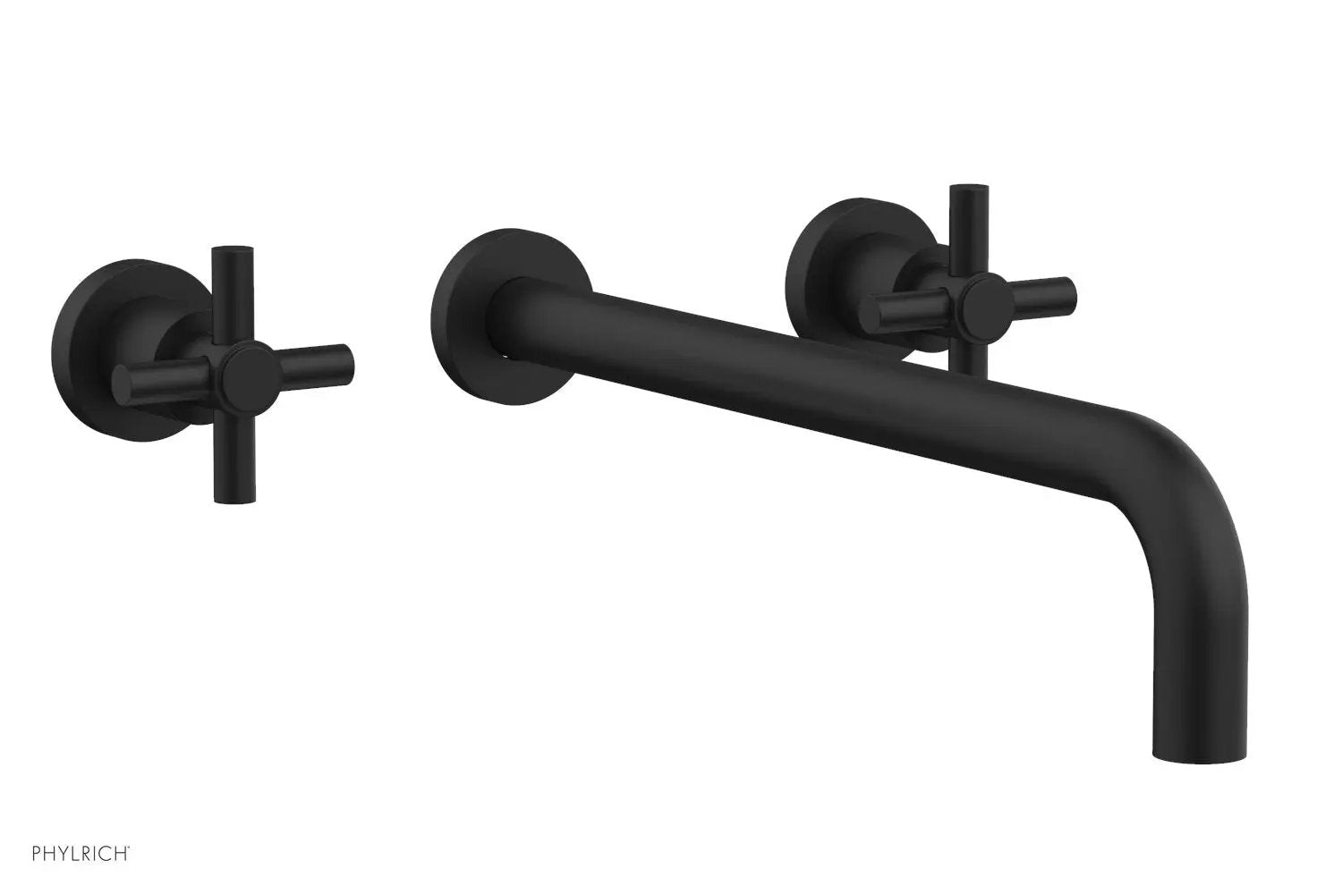 Phylrich BASIC Wall Tub Set 14" Spout - Tubular Cross Handles by Phylrich