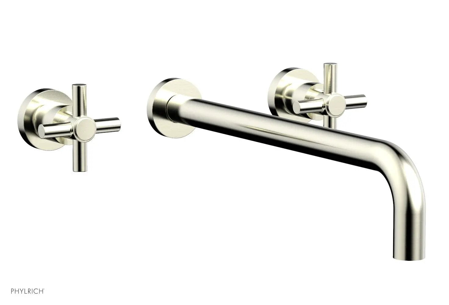 Phylrich BASIC Wall Tub Set 14" Spout - Tubular Cross Handles by Phylrich