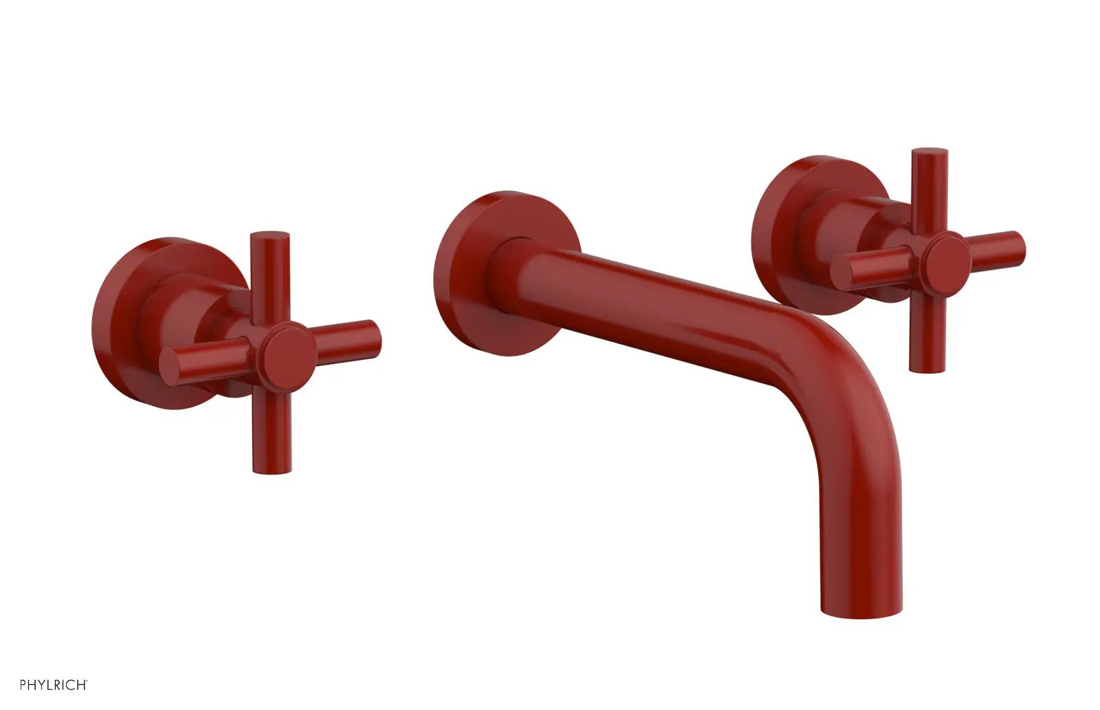 Phylrich BASIC Wall Tub Set Tubular Cross Handles by Phylrich