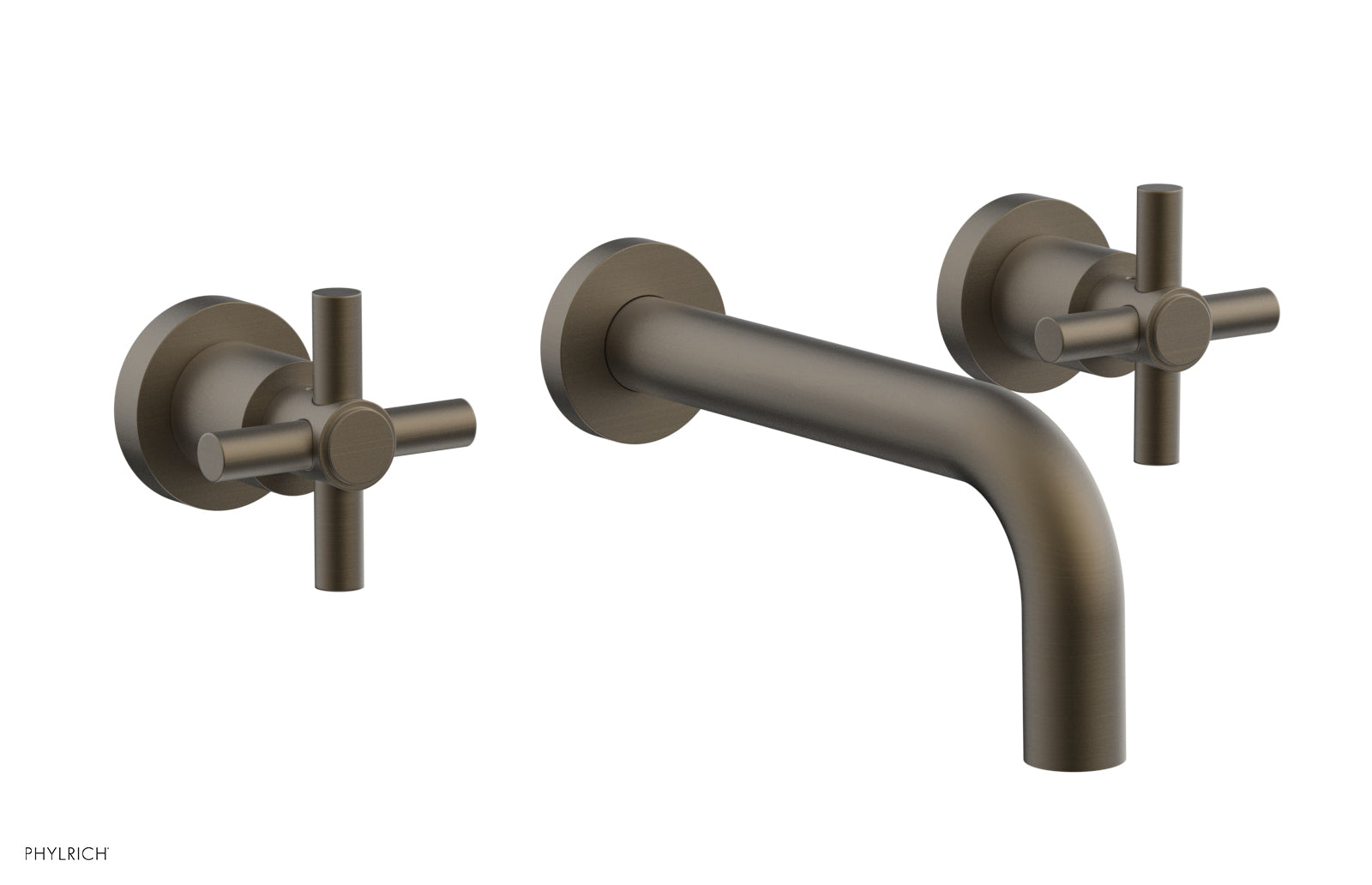 Phylrich BASIC Wall Tub Set Tubular Cross Handles