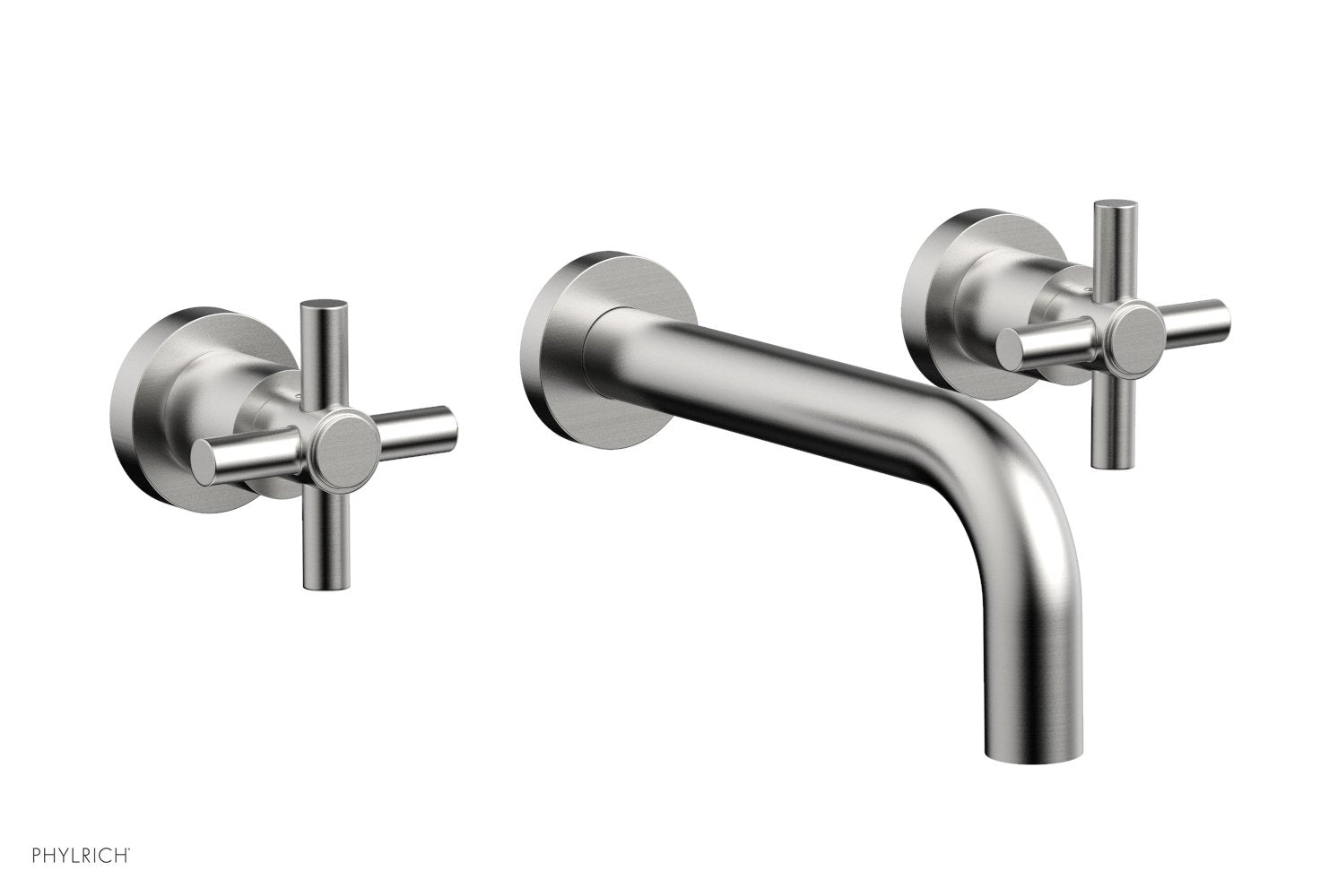Phylrich BASIC Wall Tub Set Tubular Cross Handles