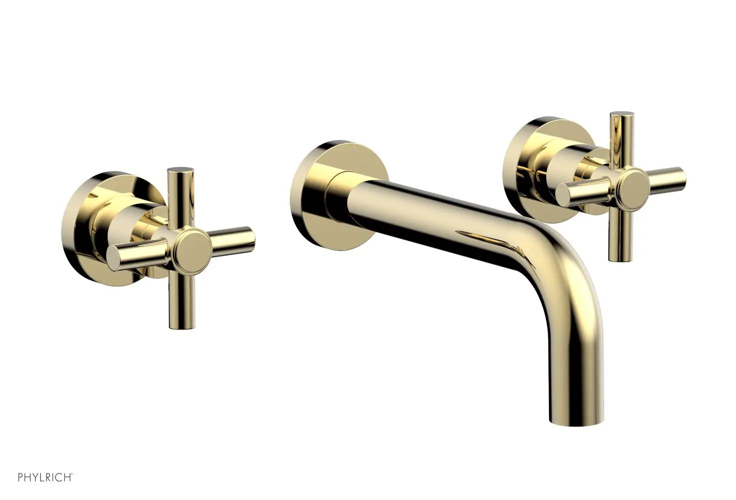 Phylrich BASIC Wall Tub Set Tubular Cross Handles by Phylrich