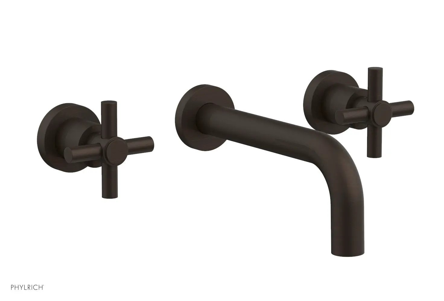 Phylrich BASIC Wall Tub Set Tubular Cross Handles by Phylrich