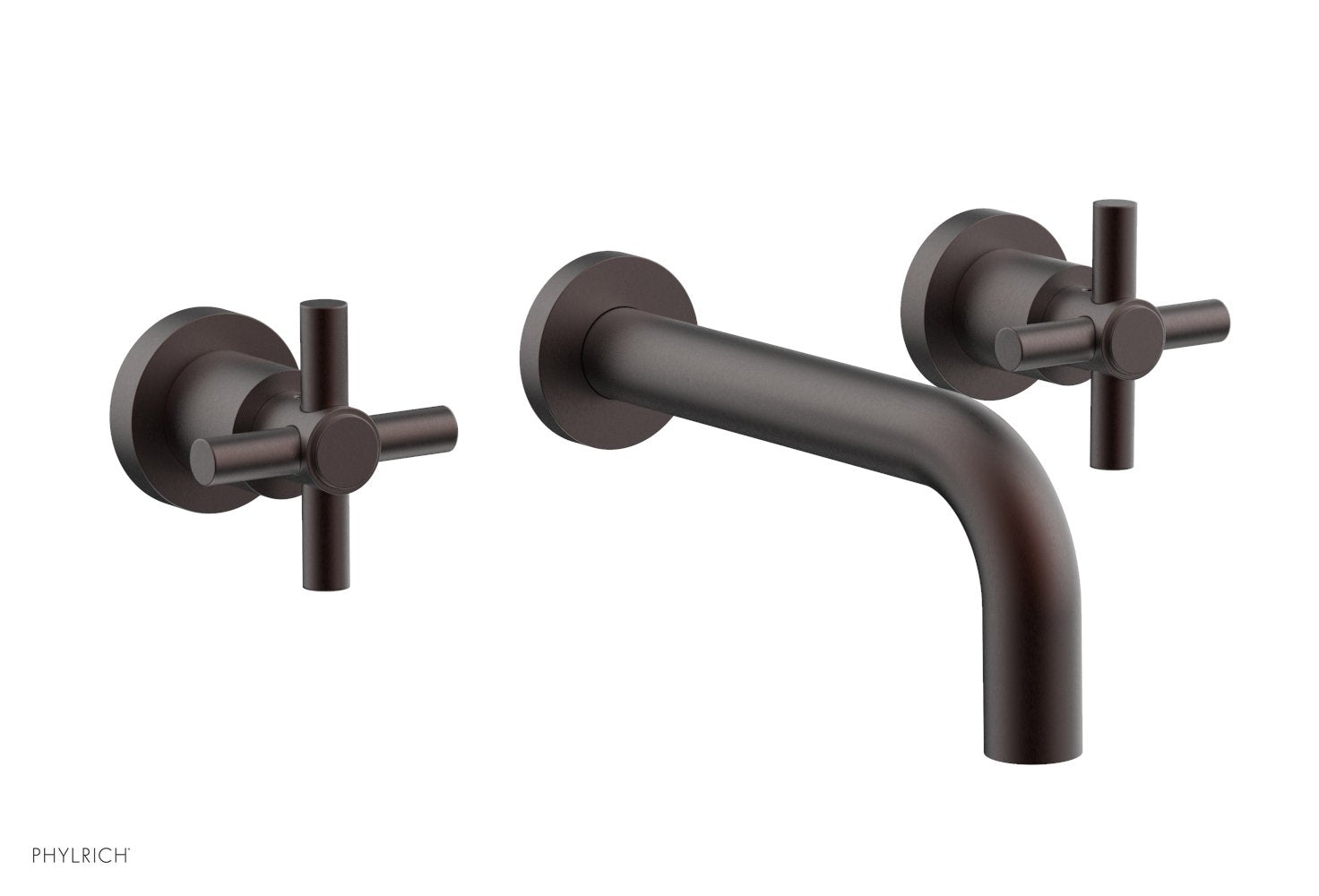Phylrich BASIC Wall Tub Set Tubular Cross Handles