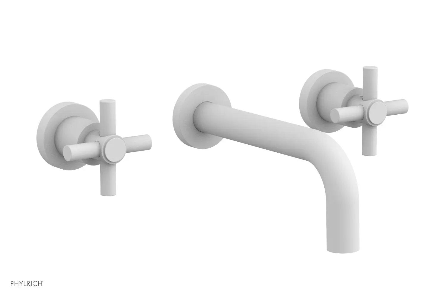 Phylrich BASIC Wall Tub Set Tubular Cross Handles by Phylrich