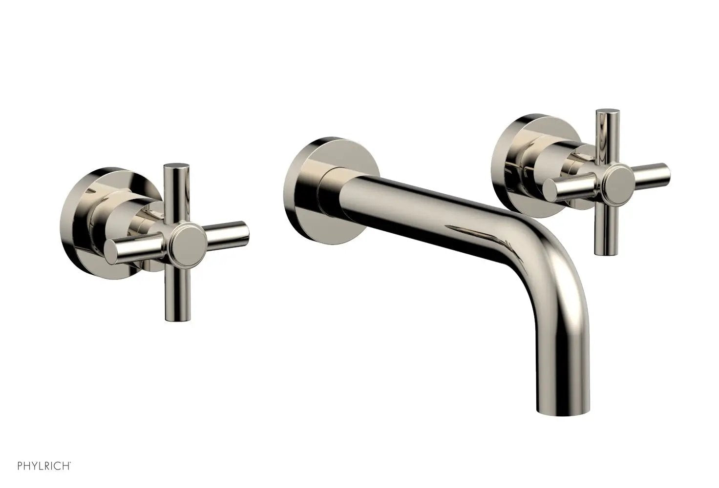 Phylrich BASIC Wall Tub Set Tubular Cross Handles by Phylrich