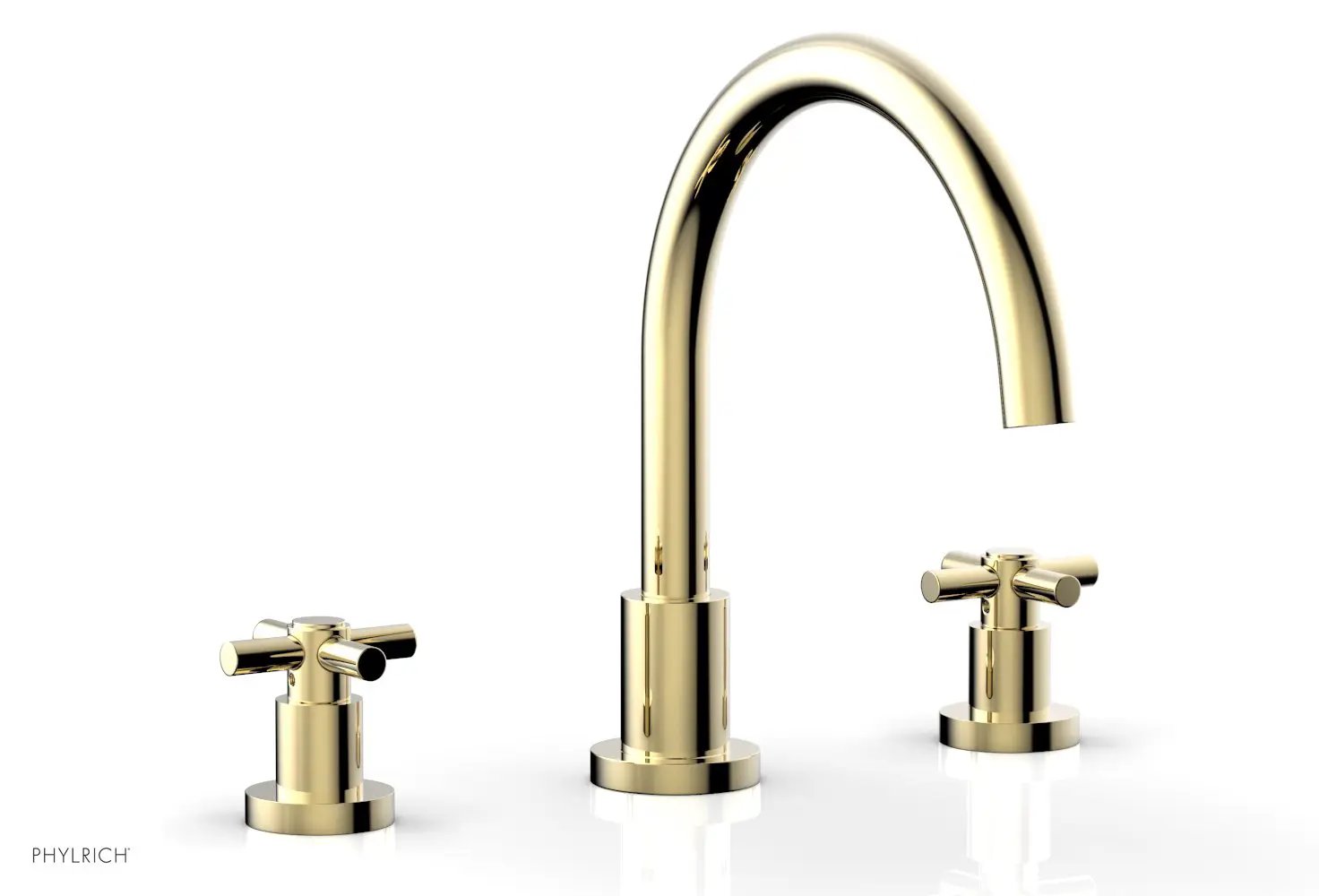 Phylrich BASIC Deck Tub Set - Tubular Cross Handles by Phylrich