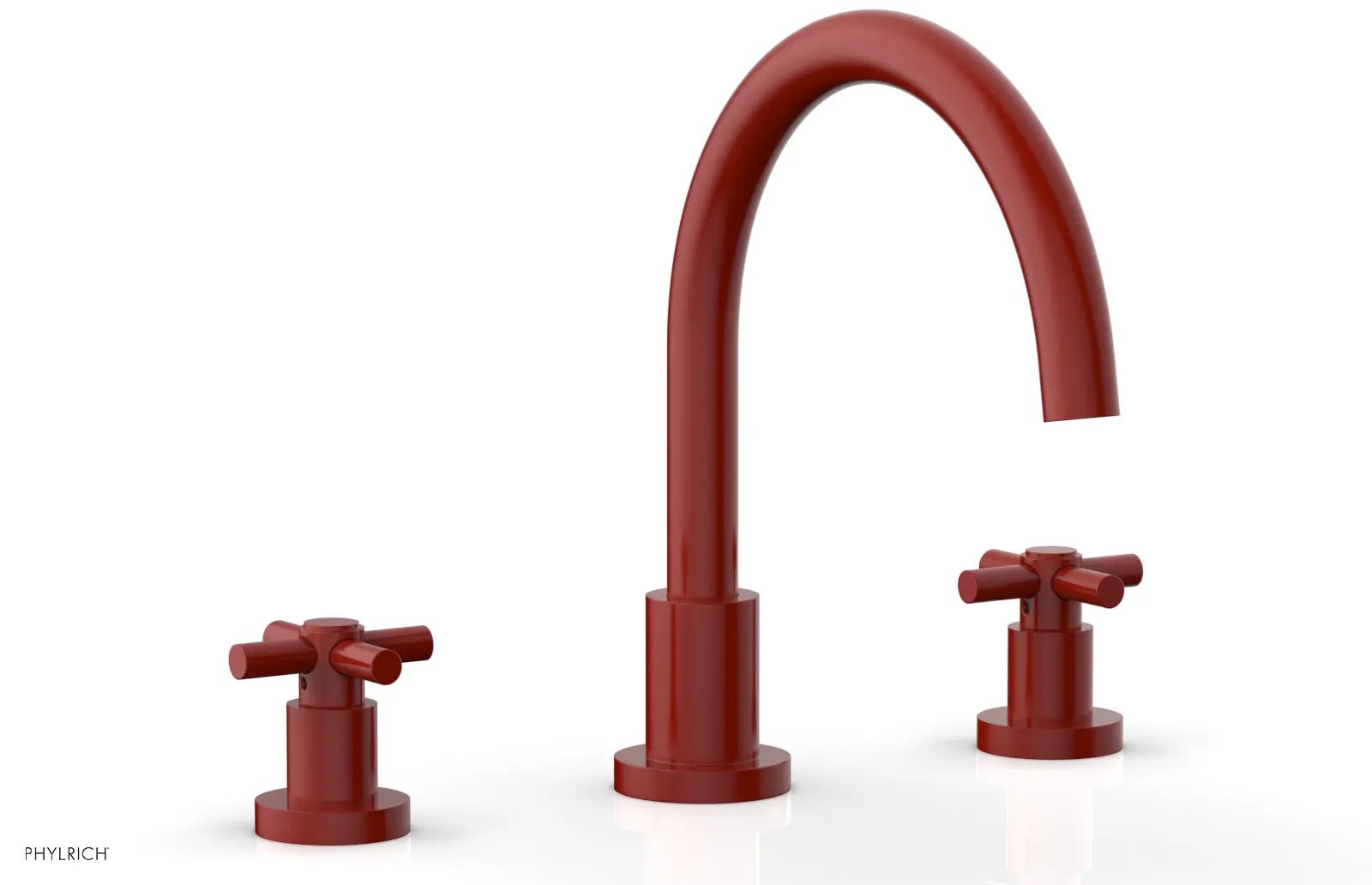 Phylrich BASIC Deck Tub Set - Tubular Cross Handles by Phylrich