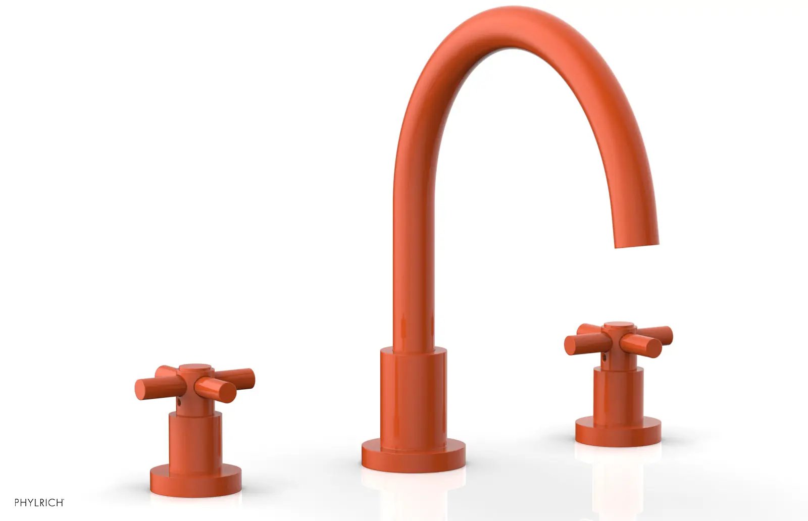 Phylrich BASIC Deck Tub Set - Tubular Cross Handles by Phylrich