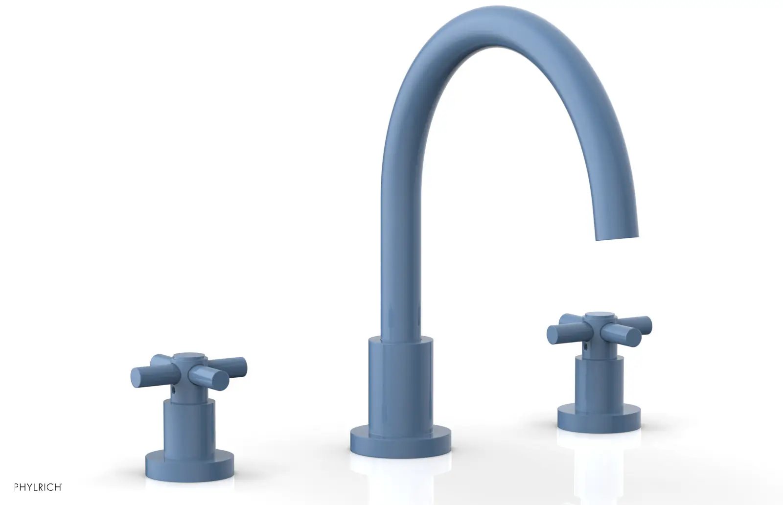 Phylrich BASIC Deck Tub Set - Tubular Cross Handles by Phylrich