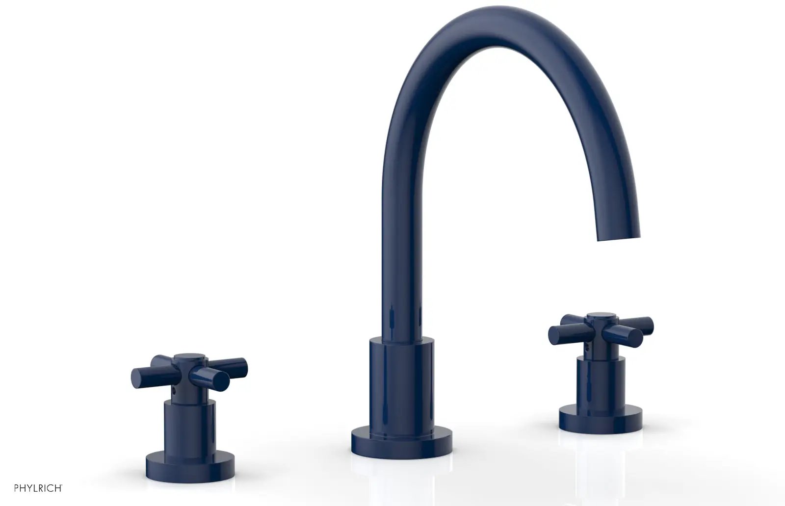 Phylrich BASIC Deck Tub Set - Tubular Cross Handles by Phylrich