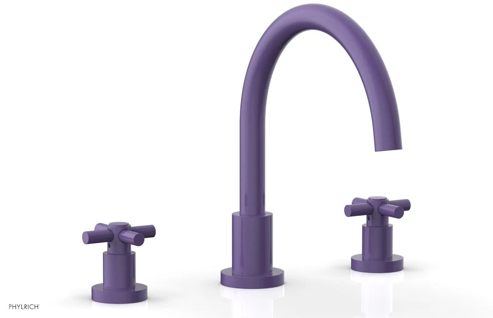 Phylrich BASIC Deck Tub Set - Tubular Cross Handles by Phylrich