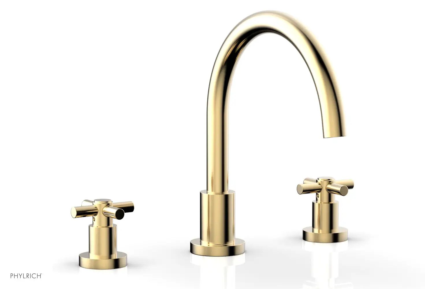 Phylrich BASIC Deck Tub Set - Tubular Cross Handles by Phylrich