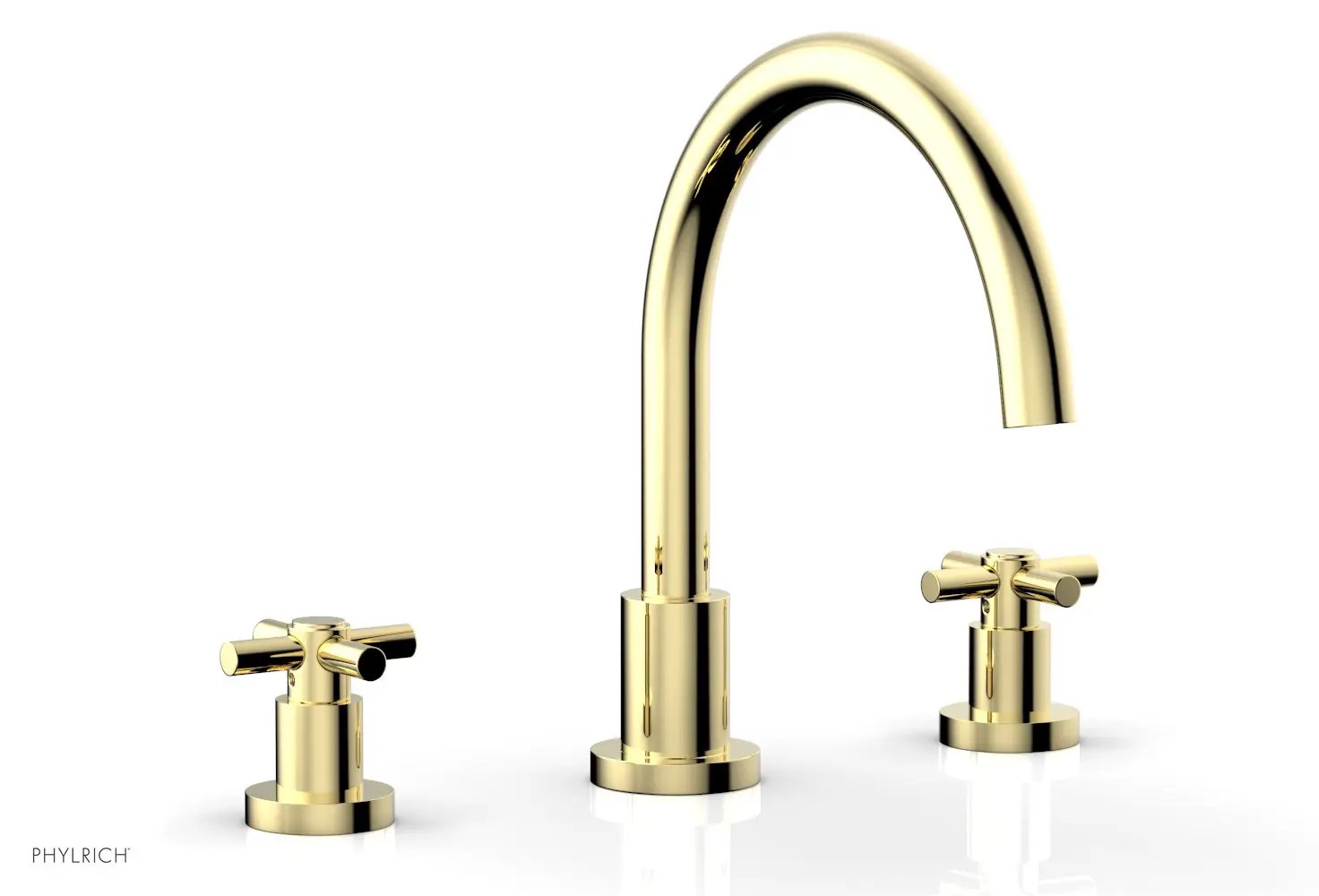 Phylrich BASIC Deck Tub Set - Tubular Cross Handles by Phylrich