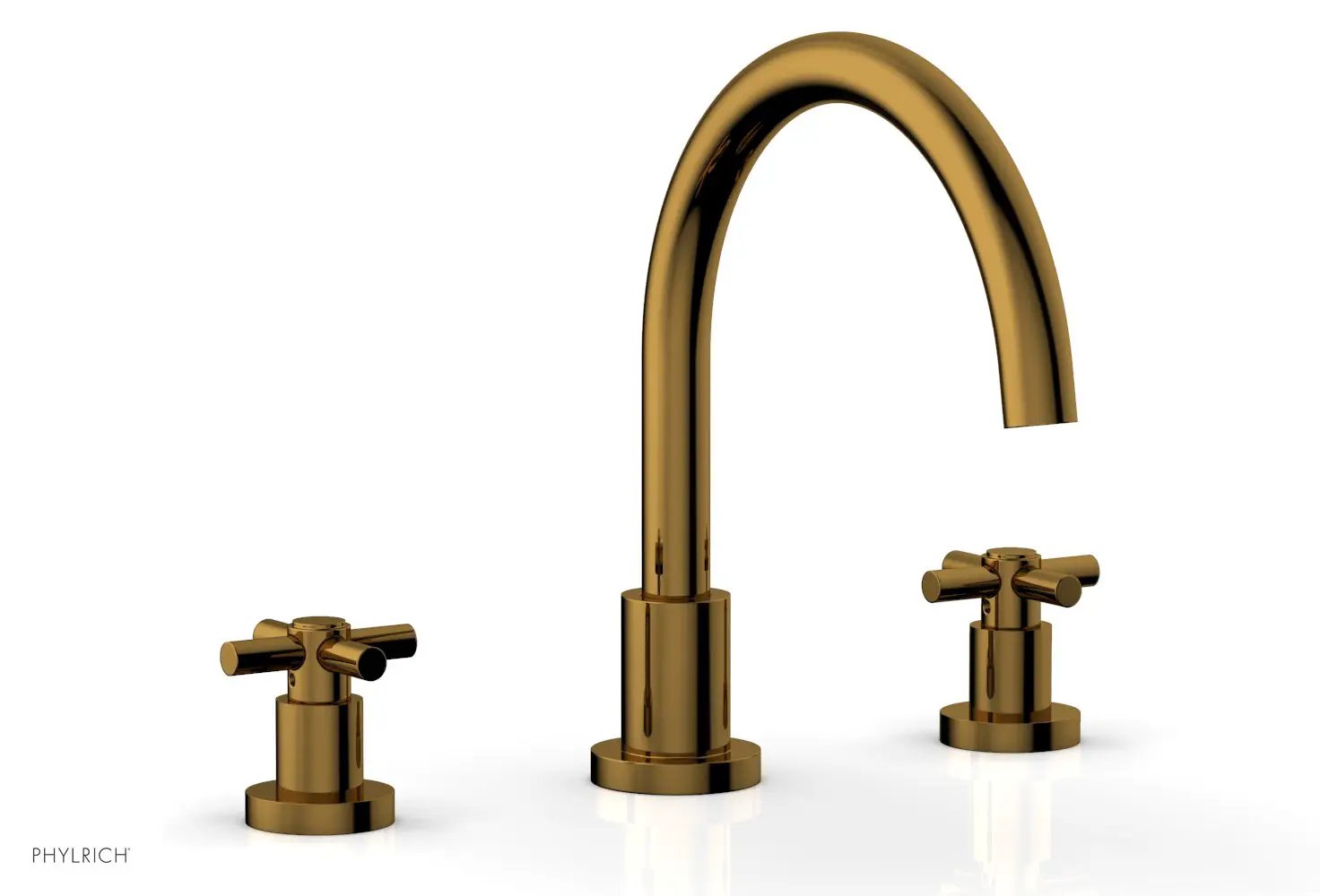 Phylrich BASIC Deck Tub Set - Tubular Cross Handles by Phylrich