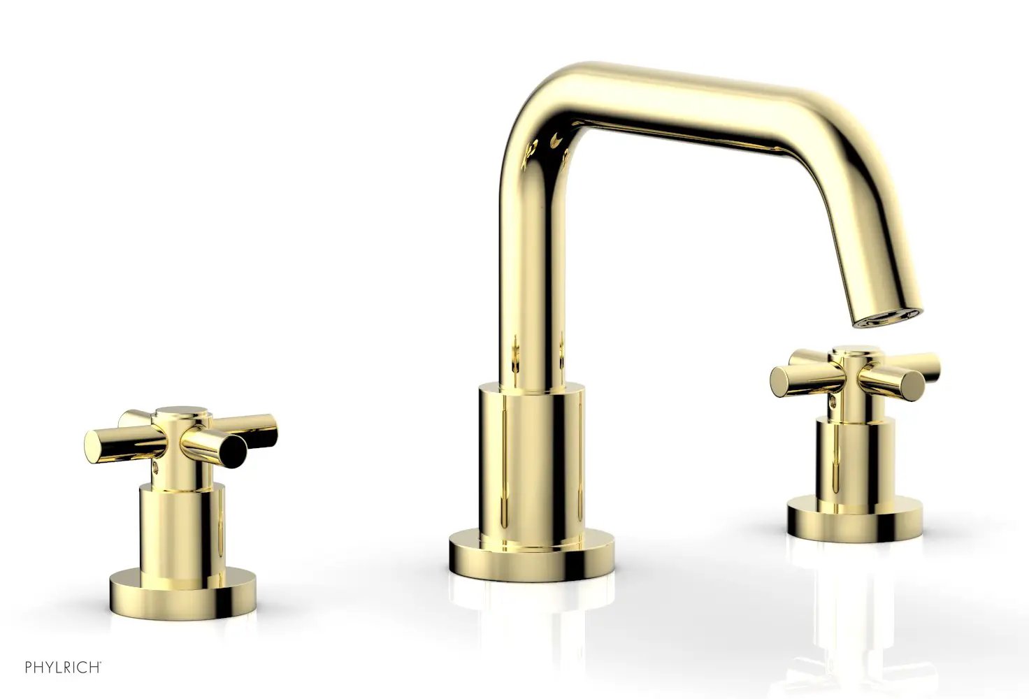 Phylrich BASIC Deck Tub Set - Tubular Cross Handles by Phylrich