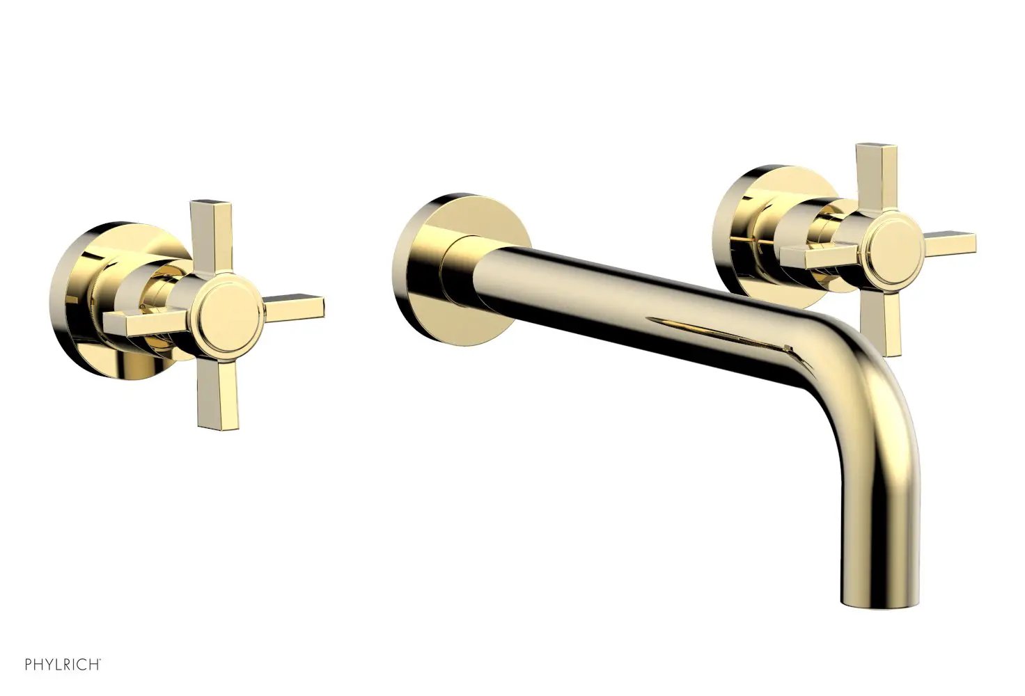 Phylrich BASIC Wall Tub Set 10" Spout - Blade Cross Handles by Phylrich