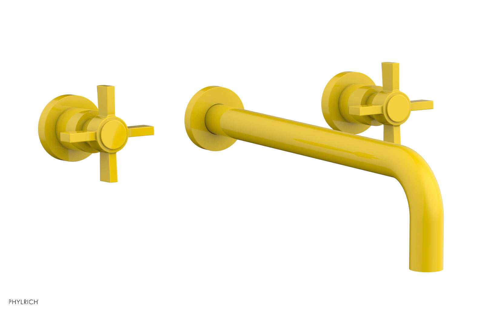 Phylrich BASIC Wall Tub Set 12" Spout - Blade Cross Handles